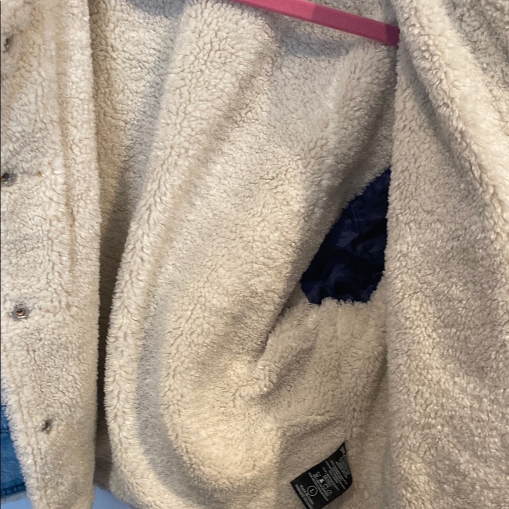 Blank NYC Blue Jean Jacket with Cream Lining - Picture 5 of 7
